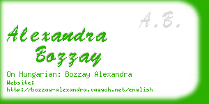 alexandra bozzay business card